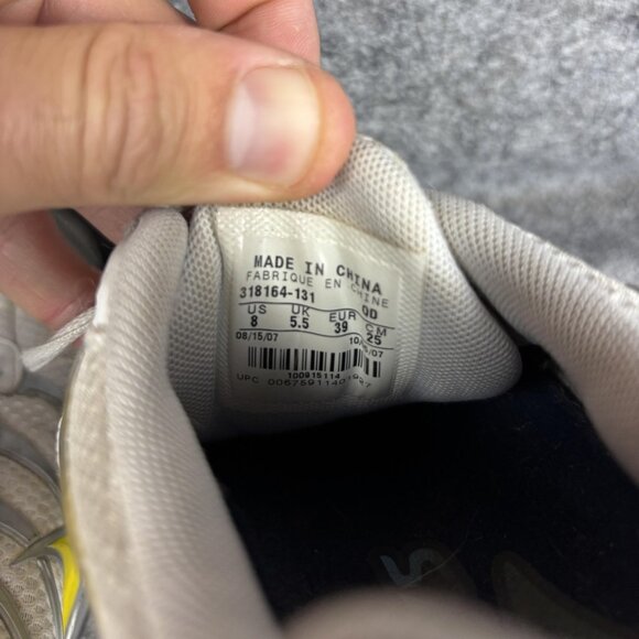 Nike Shox Running Shoes Womens Size 8 White Silver Yellow Cushioned 318164-131 - Picture 7 of 9